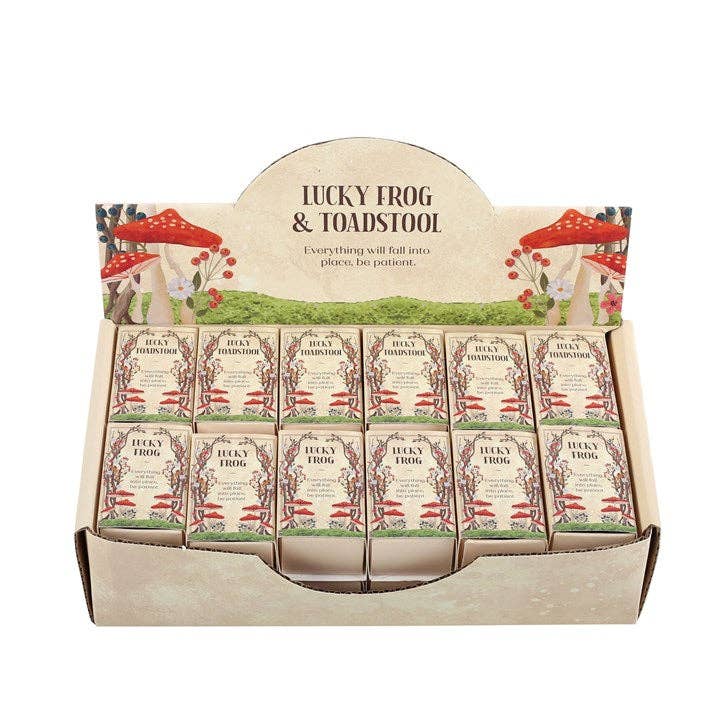 Something Different Wholesale - Wholesale Decorative Figurine - Set of 24 Lucky Glass Frog and Toadstools in Display1