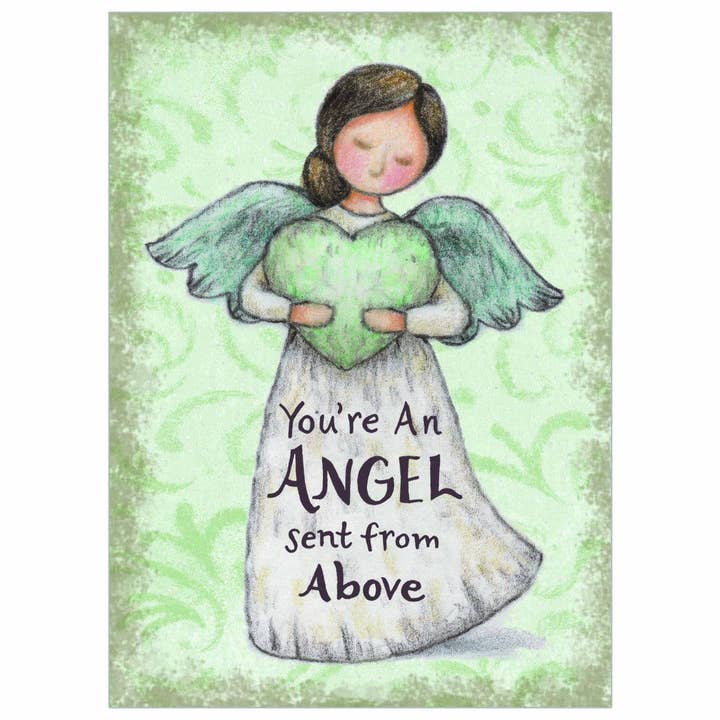 Angel with Large Heart - Faith Thank You Card for wholesale by Legacy