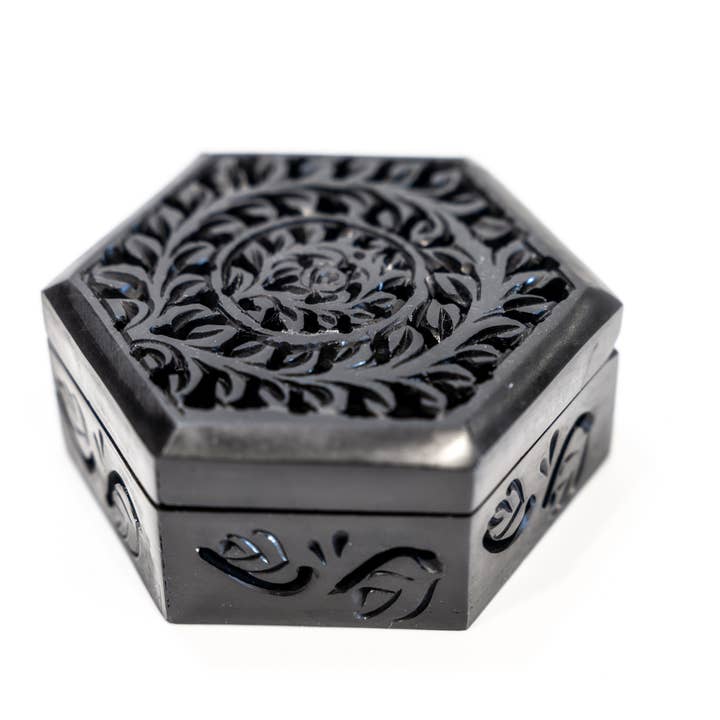 Hexagonal Stone Box for wholesale by Benicek