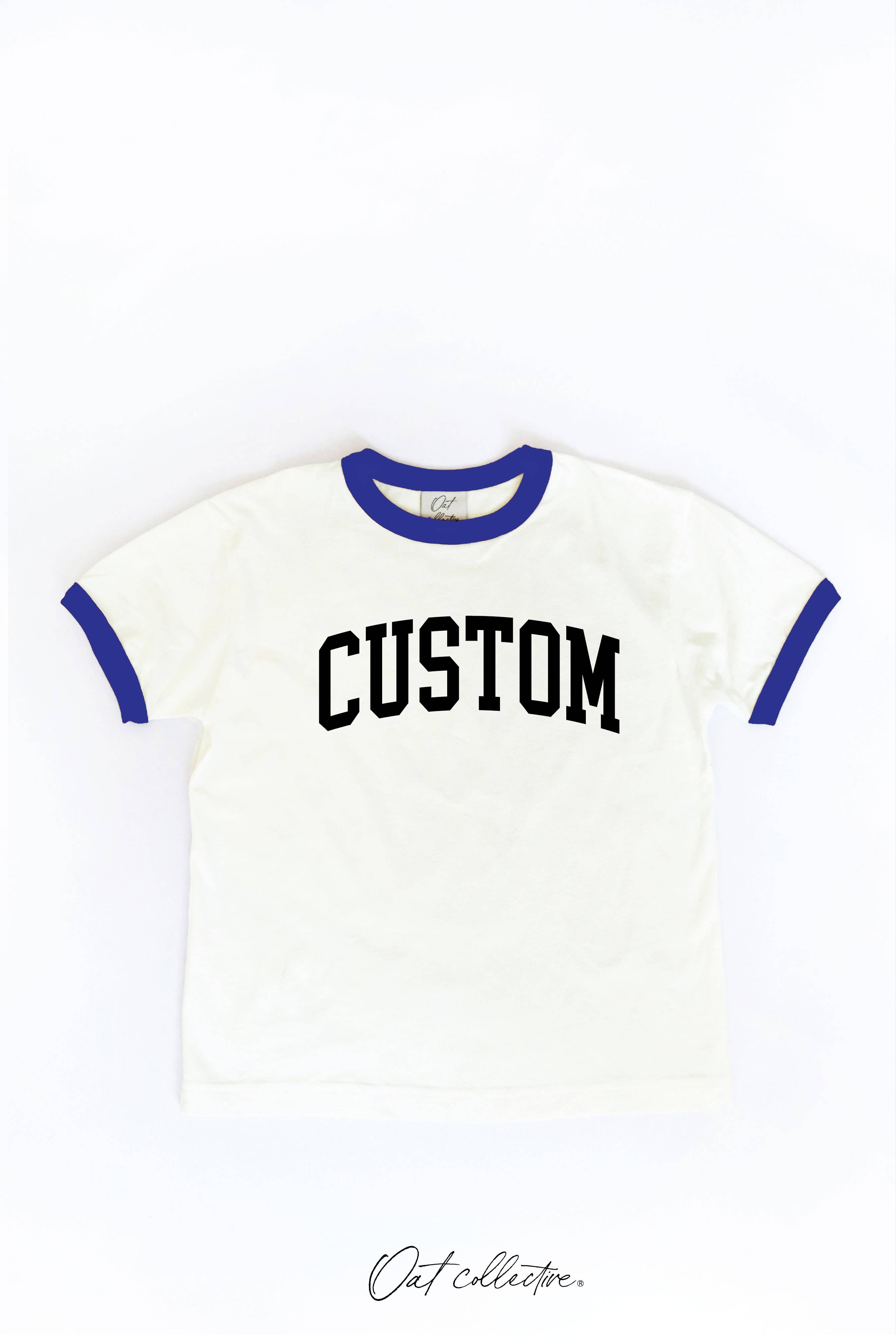 OAT COLLECTIVE - Wholesale Screen Printed T-Shirt - Kids - CUSTOM  Toddler Unisex Ringer Top1