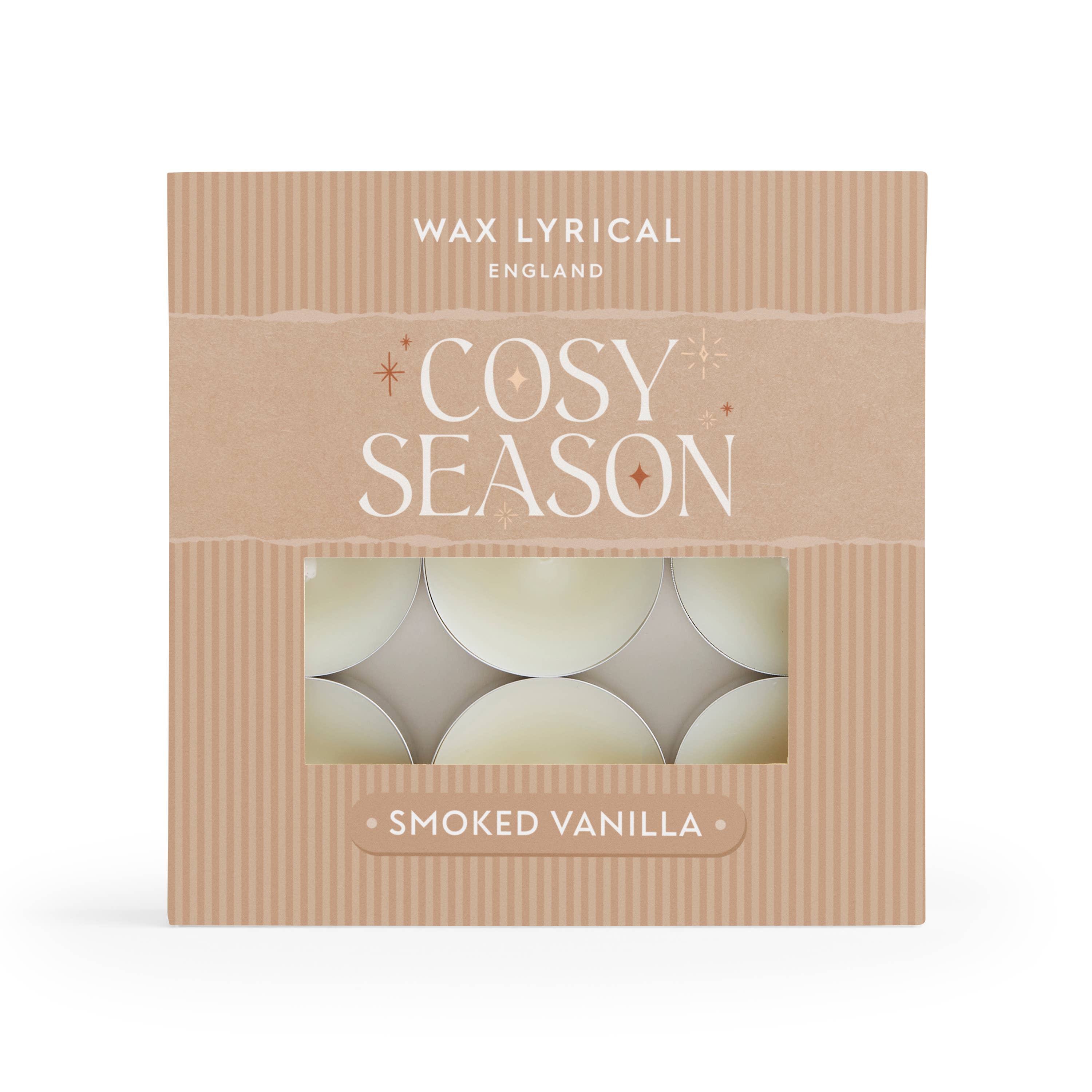 Wax Lyrical UK – wholesale Tea light candles – Wax Lyrical Cosy Season Smoked Vanilla Tealights1