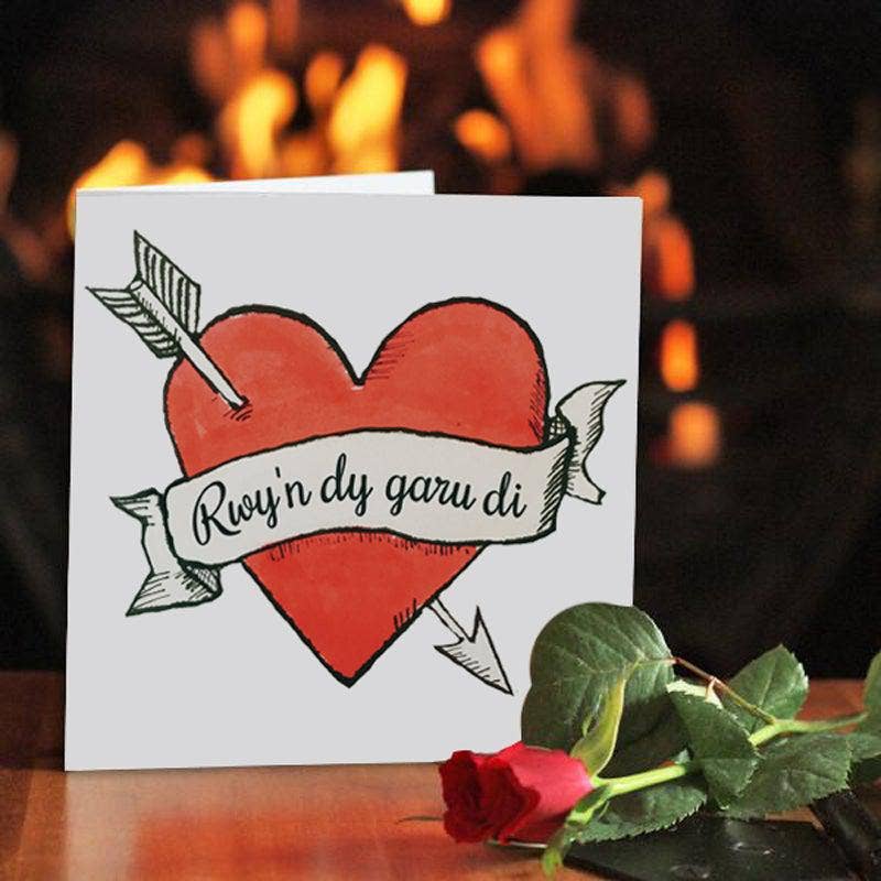 The Welsh Gift Shop - Wholesale Love Card - Card - I Love You - Rwy'n Dy Garu Di0