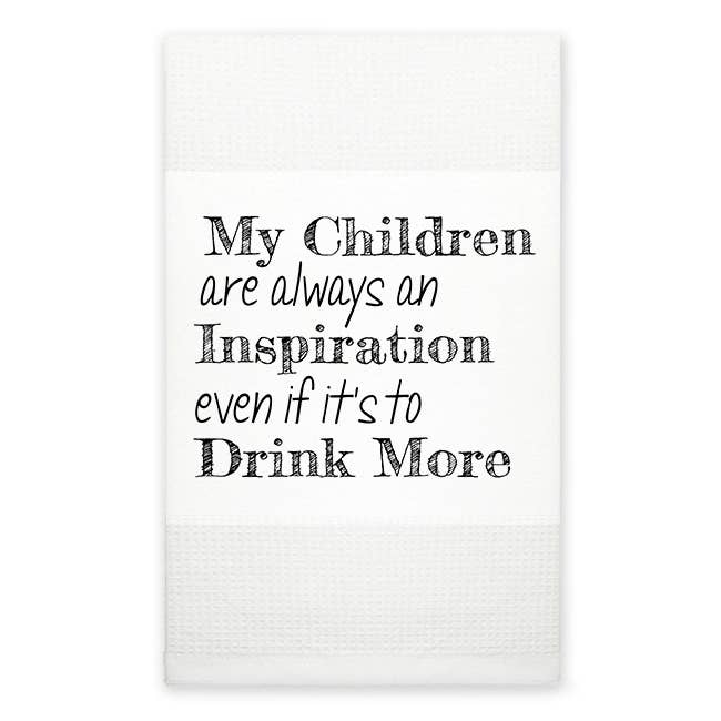 Waffle towel - My children are always an inspiration for wholesale by Mariasch Studios