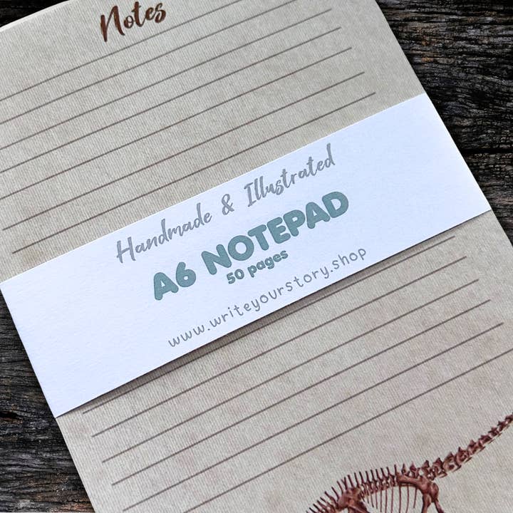 Write Your Story – wholesale Notepad – Diplodocus A6 Notepad6