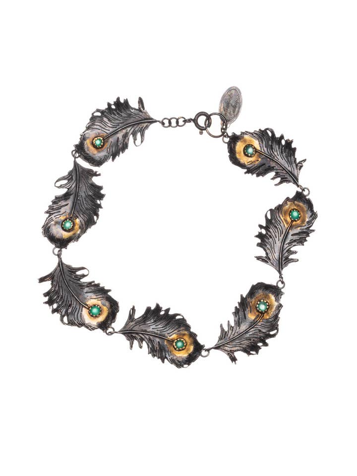 Seven Peacock Feather Bracelet (Copy) for wholesale by Amanda Coleman Jewelry