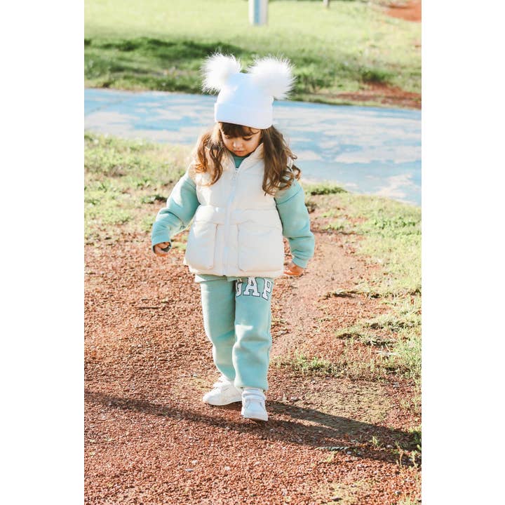 Himmelberg Baby - Wholesale Beanie – Kids - White Pom Pom Baby/Kid's Beanie, Newborn to 8 Years, Unisex15