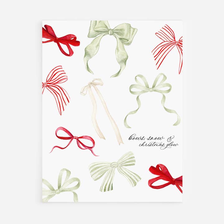 Bows, Snow & Christmas Glow for wholesale by Wild Honey Paper Co.