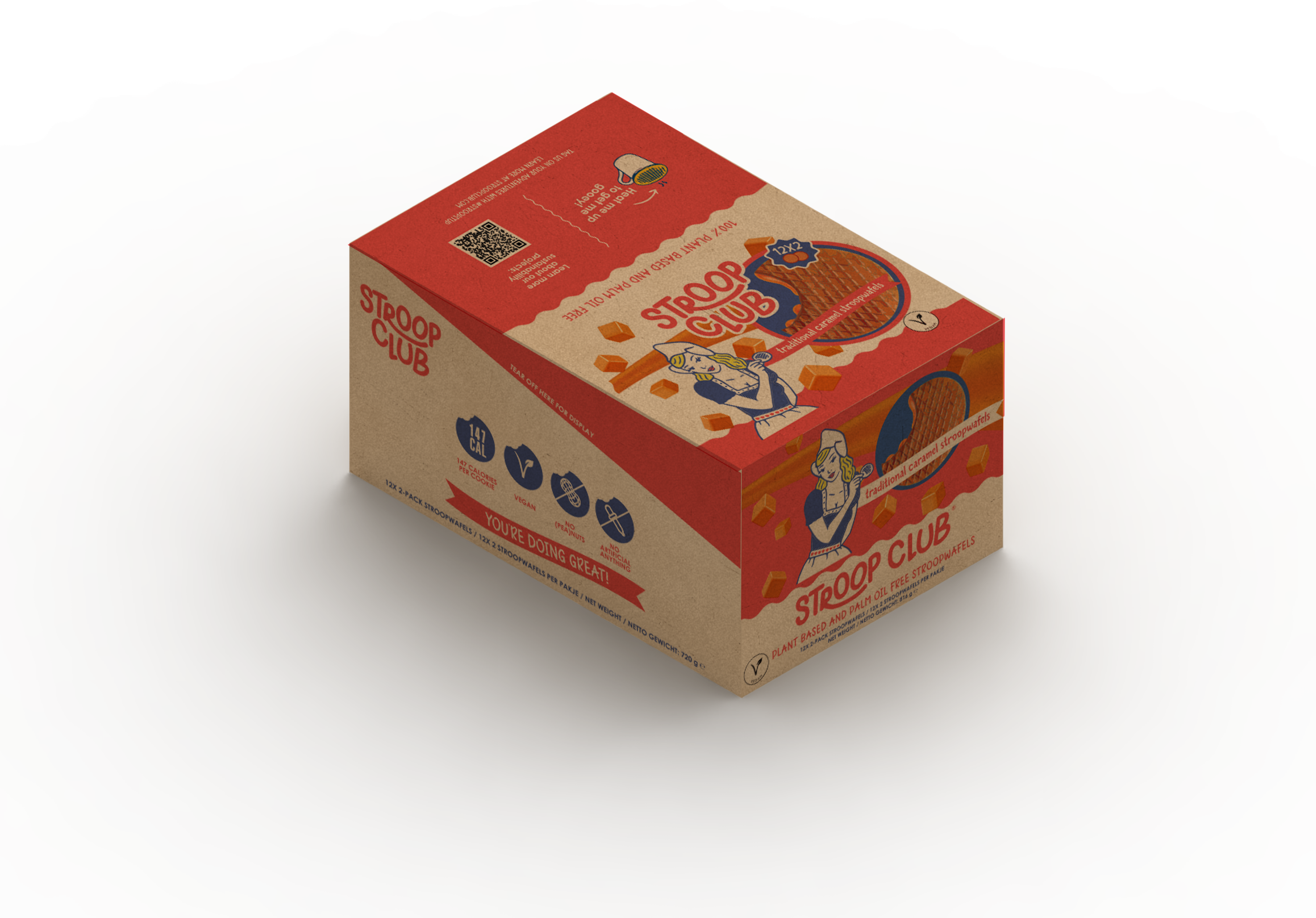 Goodness Goodies – wholesale Biscuit – Traditional Caramel Vegan Stroopwafel 12 x 2 packs 4