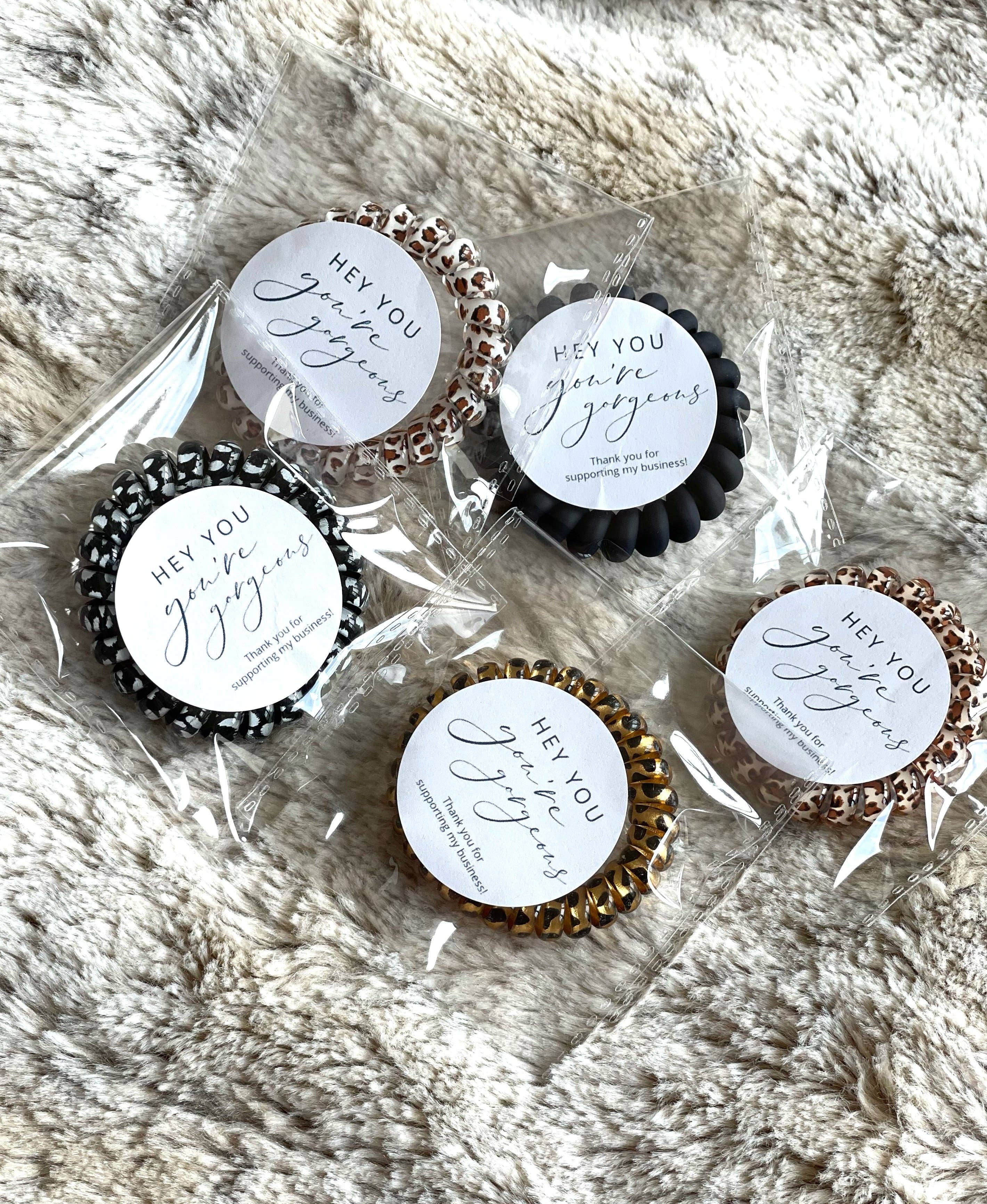 The Classy Cloth WS - Wholesale Hair Tie - Hair Coil 'Thank You!' 25 pack - RTS3