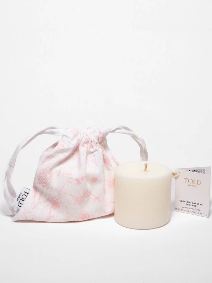 Recarga de Vela Glorious Gardens, Inglaterra, 300g para venta al por mayor de Told London Ltd