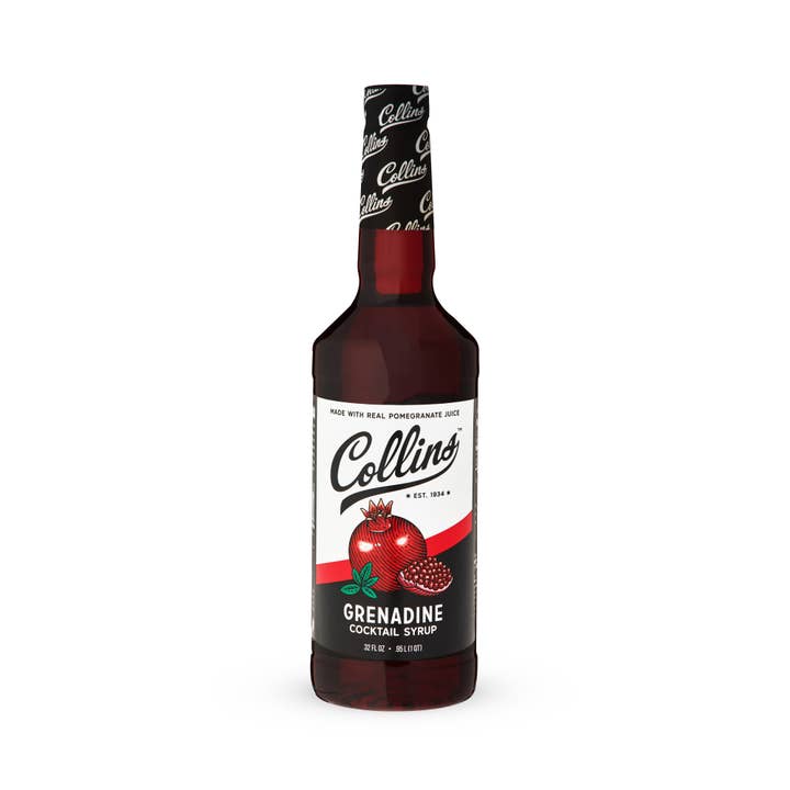 Real Sugar Grenadine Cocktail Syrup 32 oz for wholesale by Collins