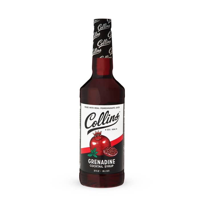 Real Sugar Grenadine Cocktail Syrup 32 oz for wholesale by Collins