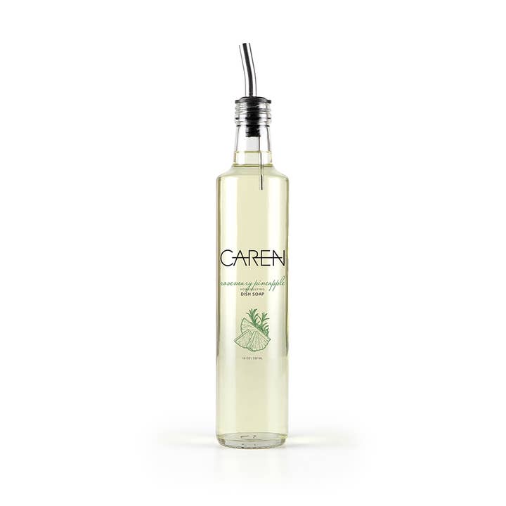 Rosemary Pineapple Dish Soap 18 oz with Pourer Spout for wholesale by Caren Products