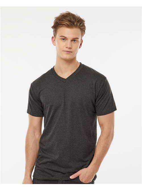 Total Apparel - Wholesale Sublimation Blank T-Shirt - Unisex - Tultex Poly-Rich V-Neck Blank T-Shirt Sublimation Ready 20711