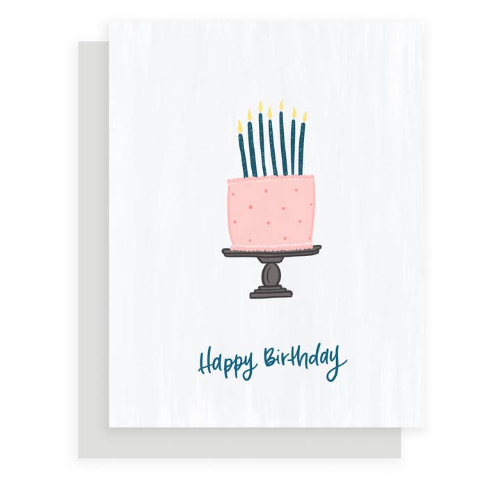 Instead of Ashes - Wholesale Birthday Card - Happy Birthday - Pink Cake with Tall Candles0