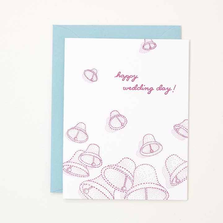 Cloches de mariage - Carte de vœux de mariage pour la vente par Helen Edna