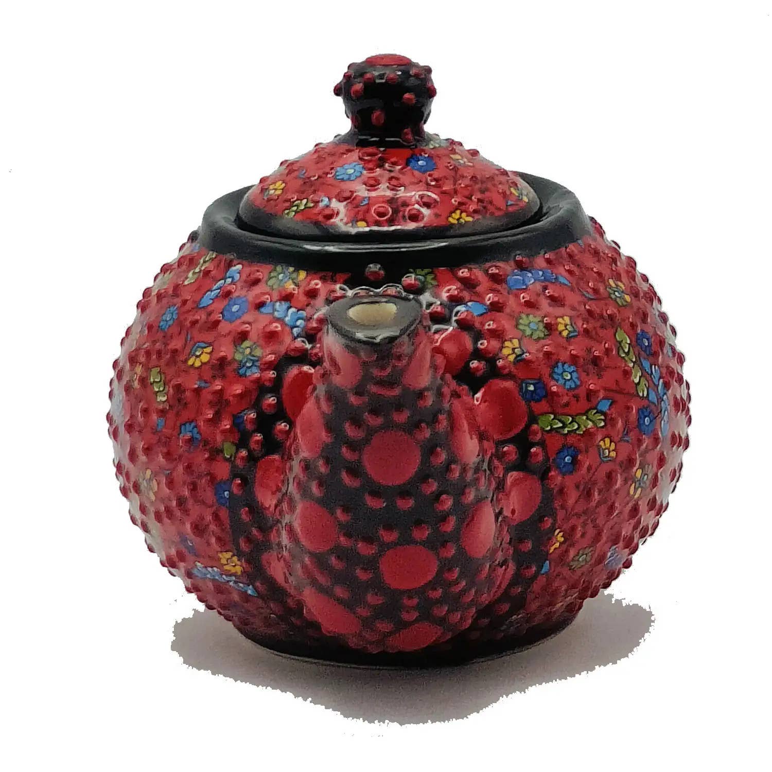 Etnico del Mondo - Vente Théière - Théière Turque Ethnique En Céramique Avec Décor En Relief #131