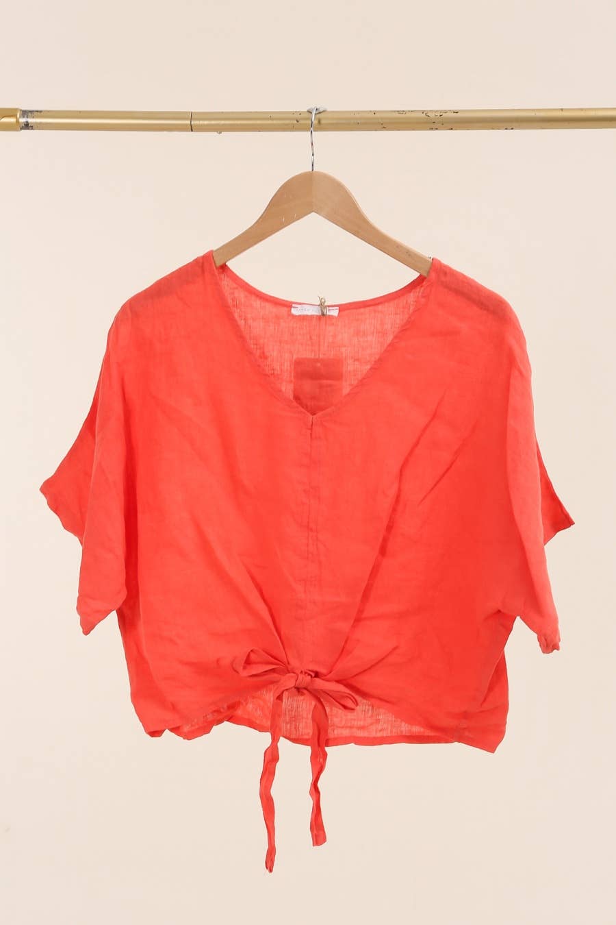 LÉA & LUC - Wholesale Overhemd met knopen - Dames - 100% linnen blouse met korte mouwen REF. 250718