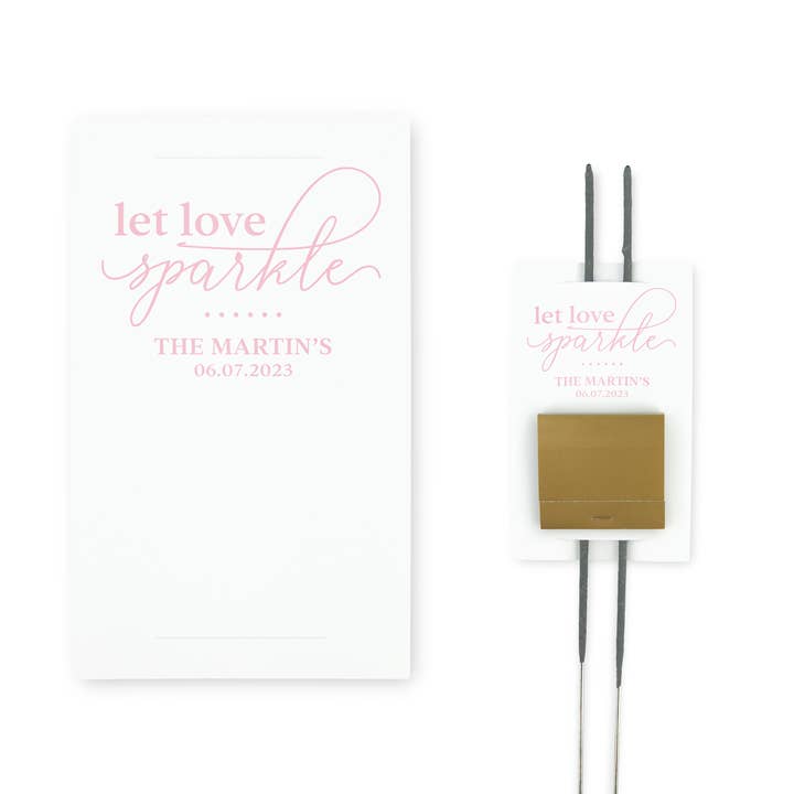 Etiquetas de despedida de Matchbook Sparkler - Let Love Sparkle para venta al por mayor de Weddingstar Inc.