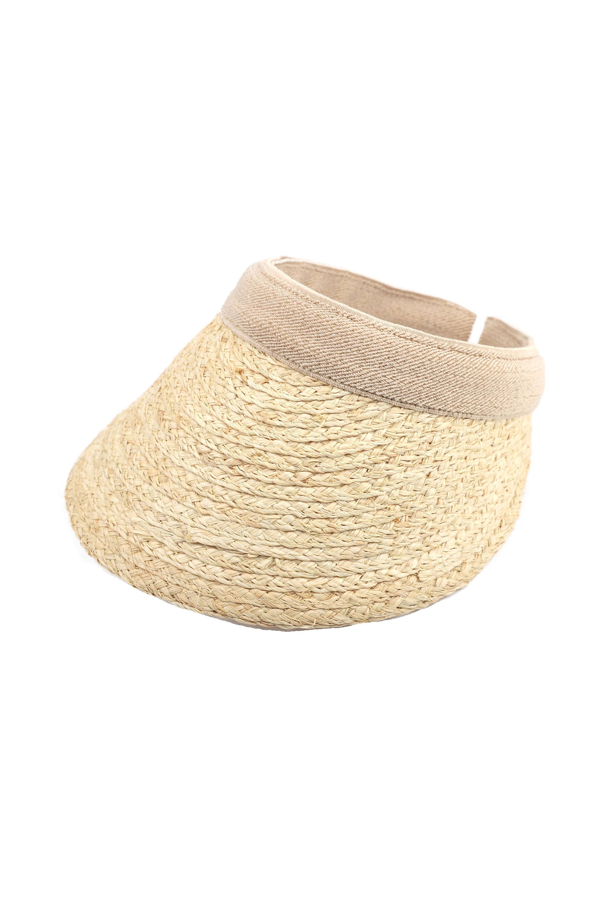 PHANIE MODE - Wholesale Visor - Women's - Solid raffia visor H-291710