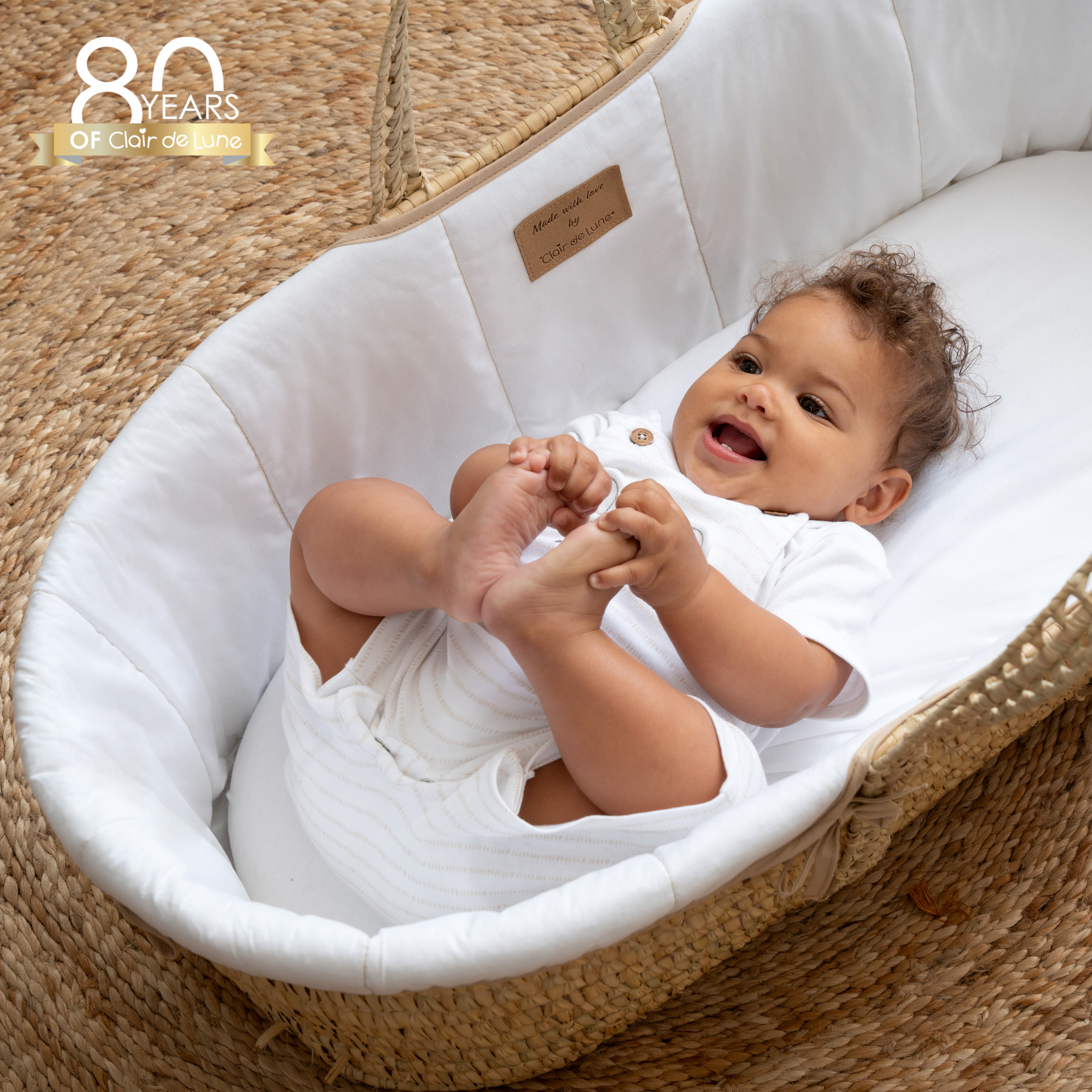 Clair De Lune – wholesale Bassinet – Baby – Organic Palm Moses Basket6