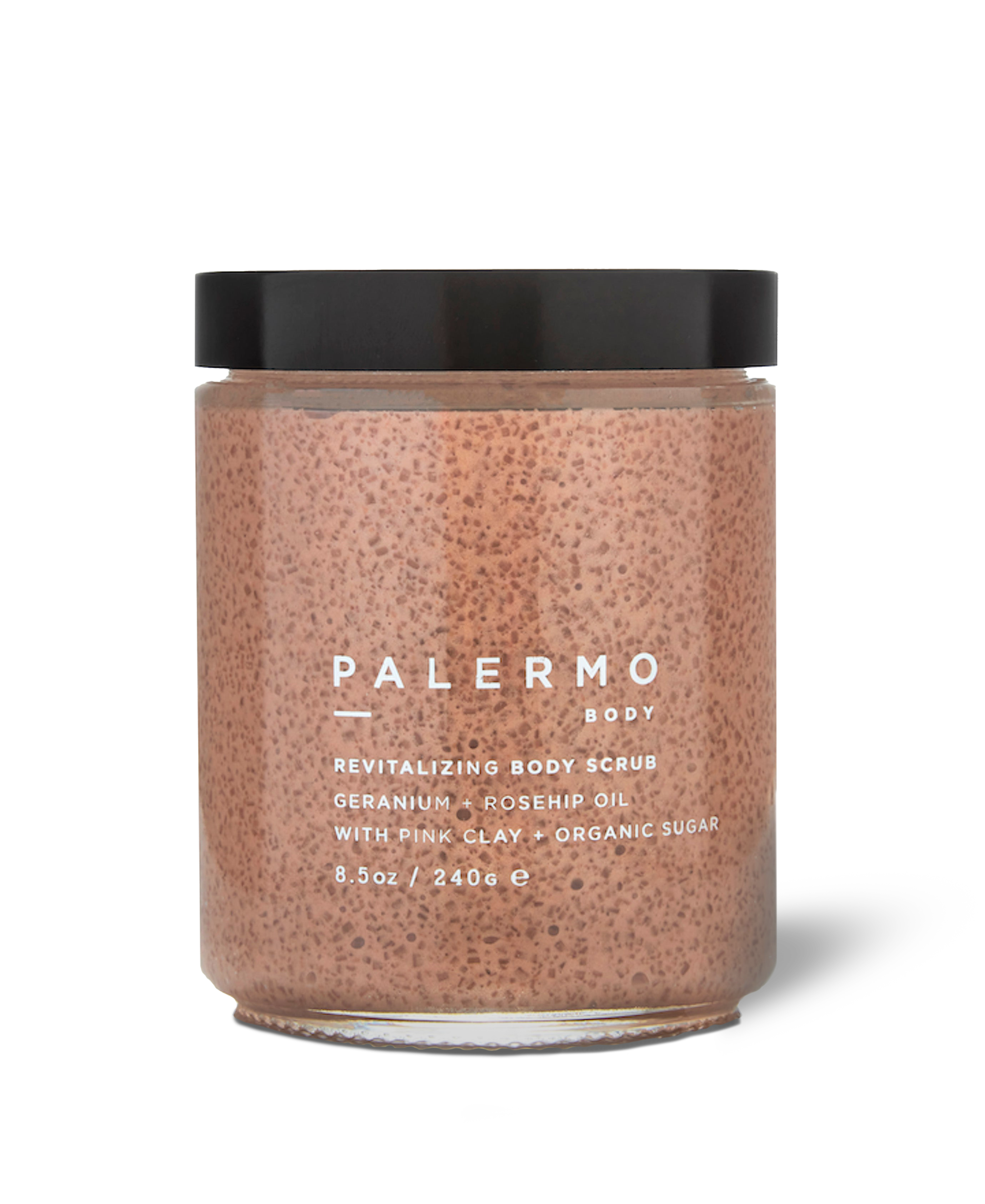 Palermo Body - Wholesale Body Scrub/Exfoliant - Revitalizing Body Scrub - Geranium + Rosehip Oil1