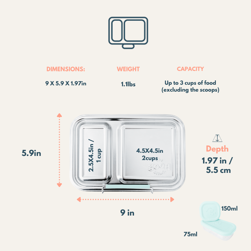 The Good Kiind - Wholesale Lunch Bag/Box - Kids - Back to school, stainless steel, lunch box: The Snacker™14