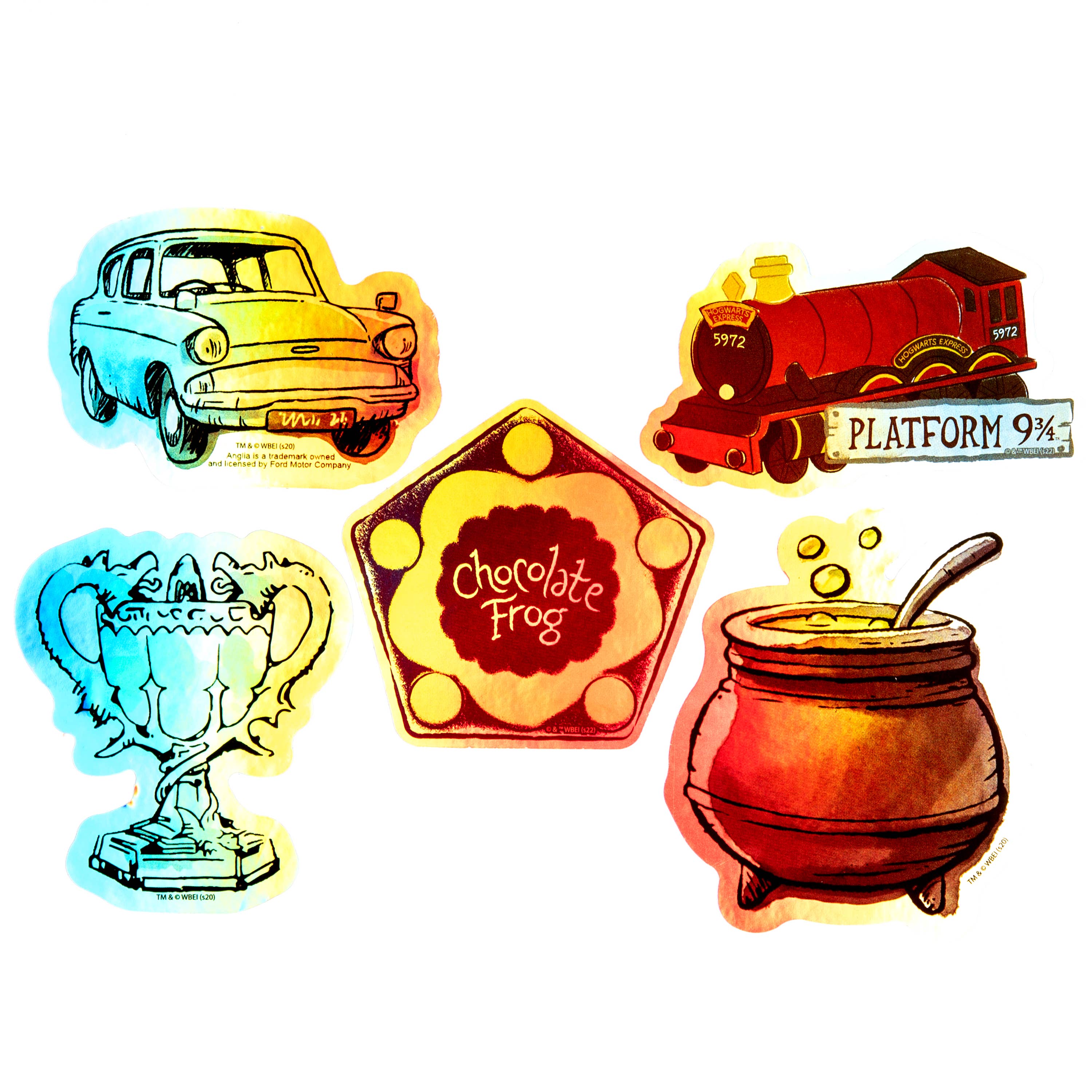 Conquest Journals - Wholesale Sticker - Harry Potter Watercolor Decals (60-Pack)4