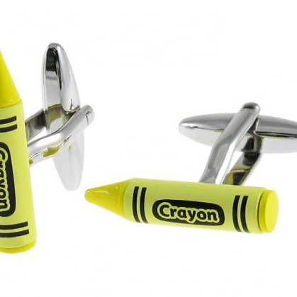 Abotoaduras de giz de cera amarela por atacado de Cuff-Daddy