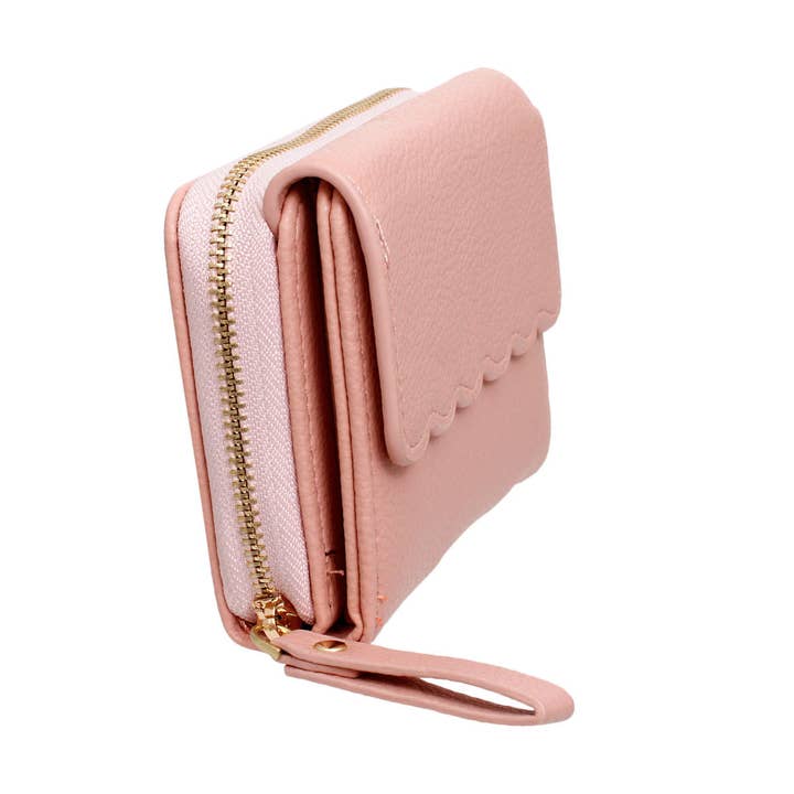 Accordian Wallet Pink Snap Cardholder for Women for wholesale on Faire