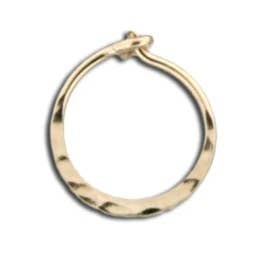 Hammered Wire Hoop Earring Available in Sizes 11mm-25mm for wholesale by Mark Steel Jewelry