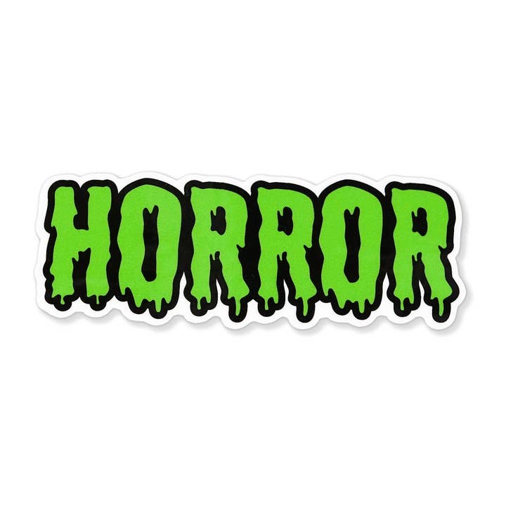 Green Horror Sticker for wholesale by Brain Shudder Studio