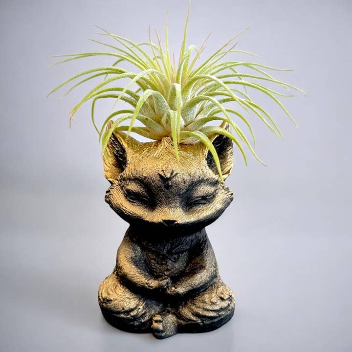 Peaceful Fox Planter, Boho Animal Pot, Tillandsia Gift for wholesale by Planters Made in the USA