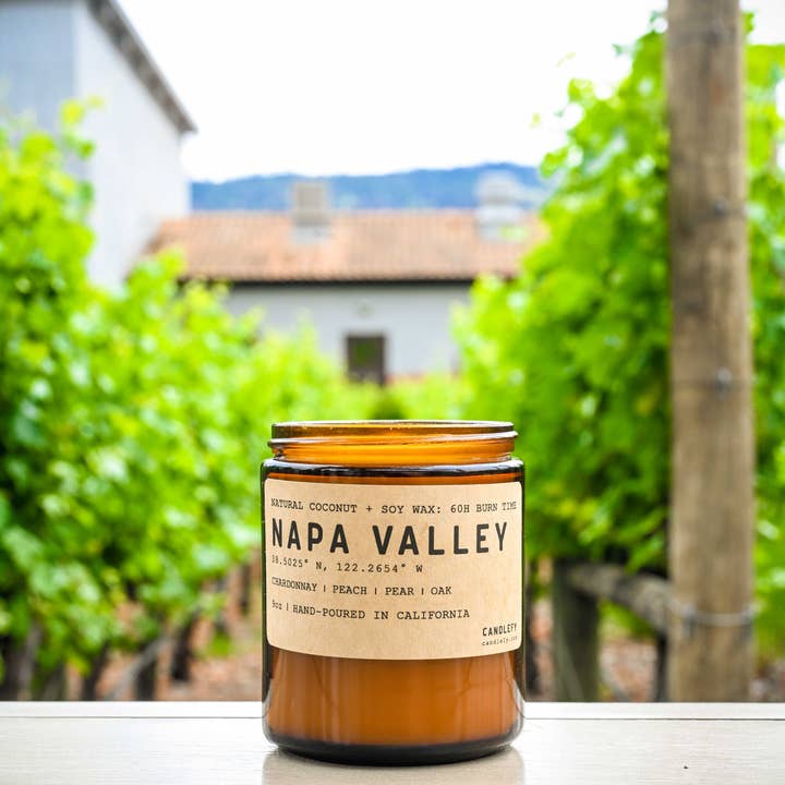 Candlefy - Wholesale Jar/Filled Candle - Napa Valley California Wine Candle Natural Coconut Soy Wax1