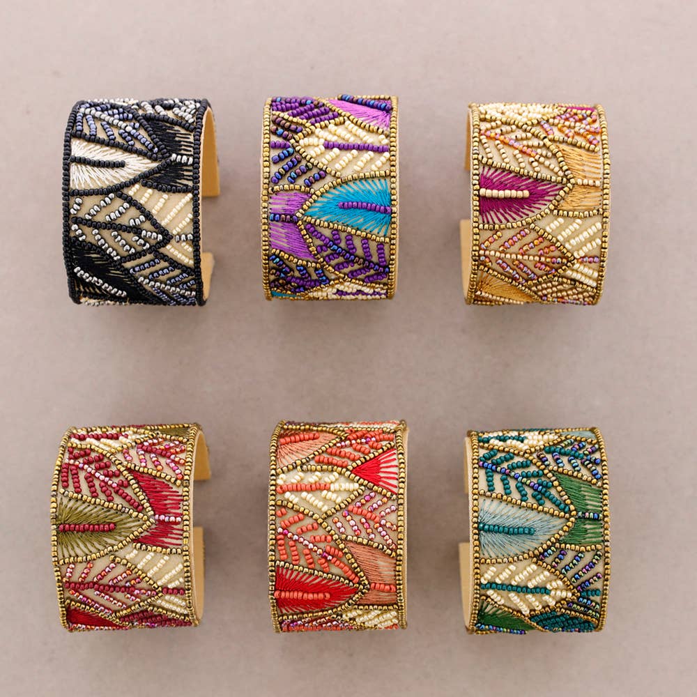 Sonata – wholesale Cuff bracelet – Adjustable Bracelet, Sequins, Leaves6