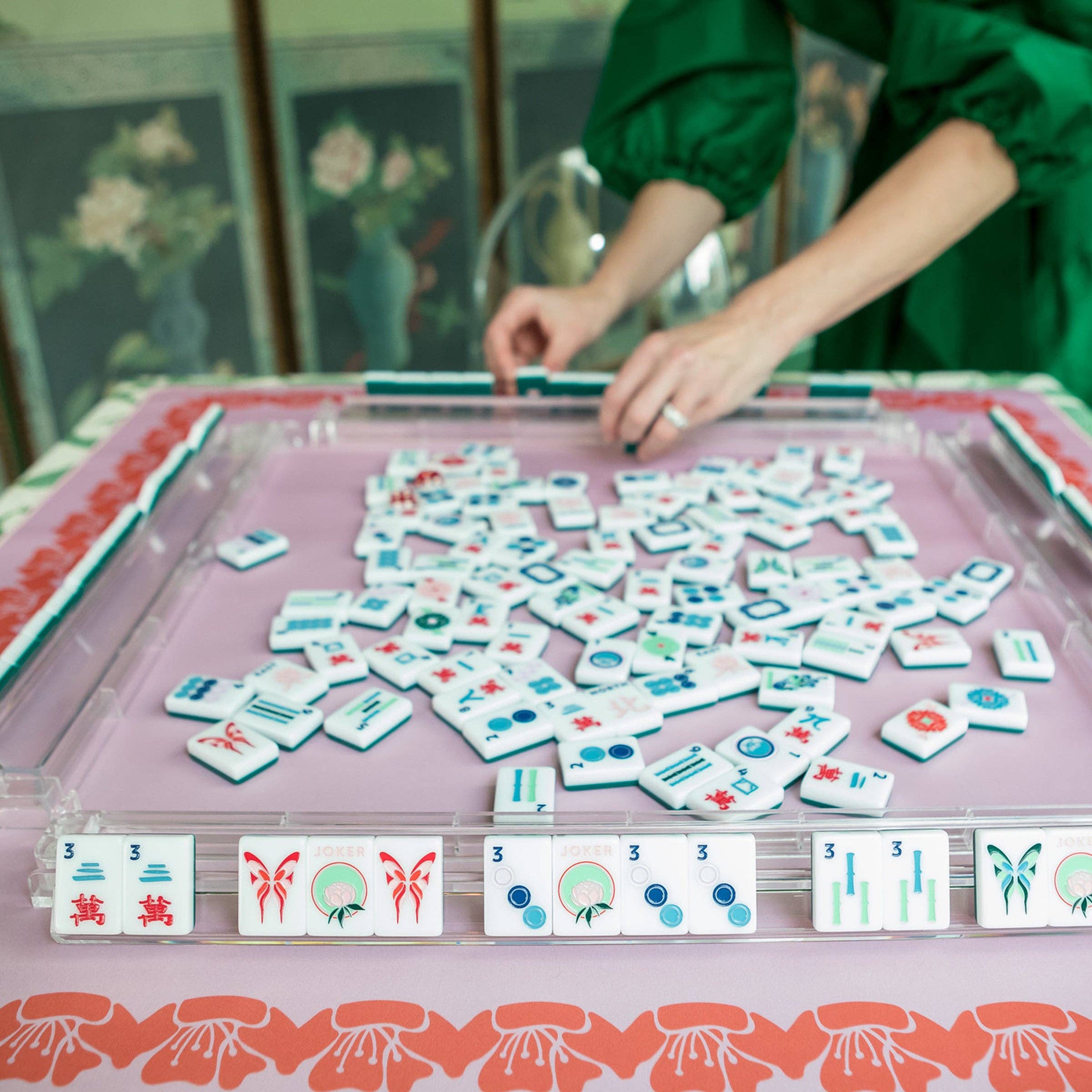 The Mahjong House - Wholesale Board Game - The House Tile Set, Green1