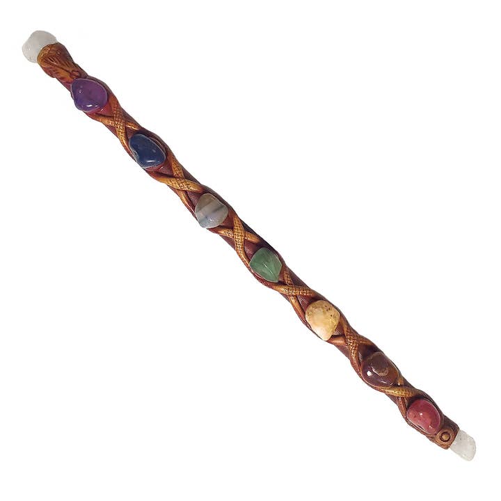 Pichincha - Wholesale Spiritual Stone/Crystal - Chakra 7 Stone Medium Reiki Crystal Healing Magic Wand