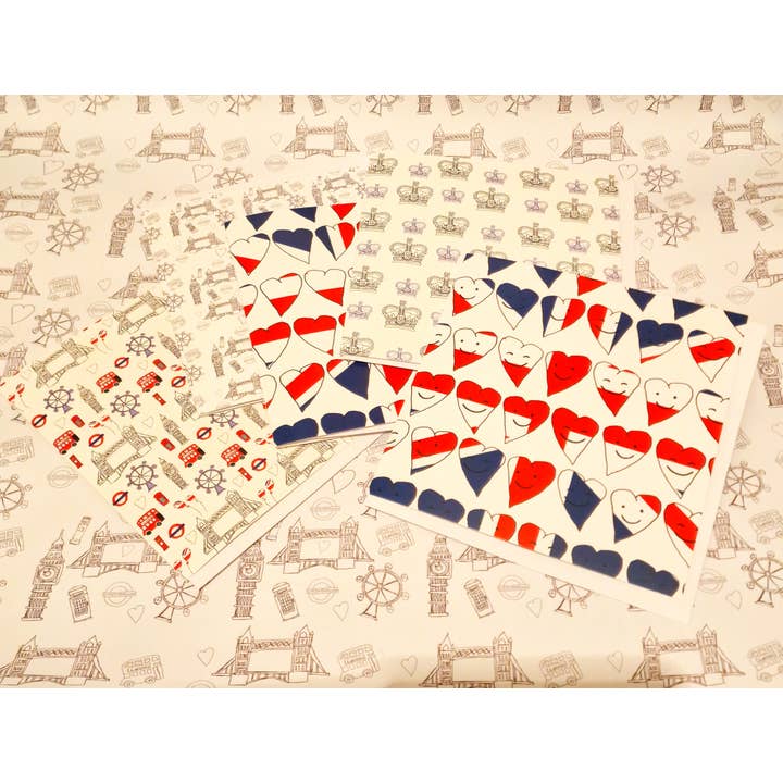 Grußkarten - Handrawn London Collection für den Großhandel von Art & Flowers By Rebecca Ltd