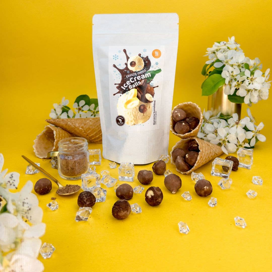 NutriBoom - Vente Glaces/sorbets - Boules de crème glacée lyophilisée Banane Sunshine 45 g12