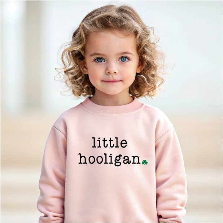Bump & Beyond Designs - Wholesale Shirt - Kids - Girls and Boys St. Patrick's Day Sweatshirt, Little Hooligan1