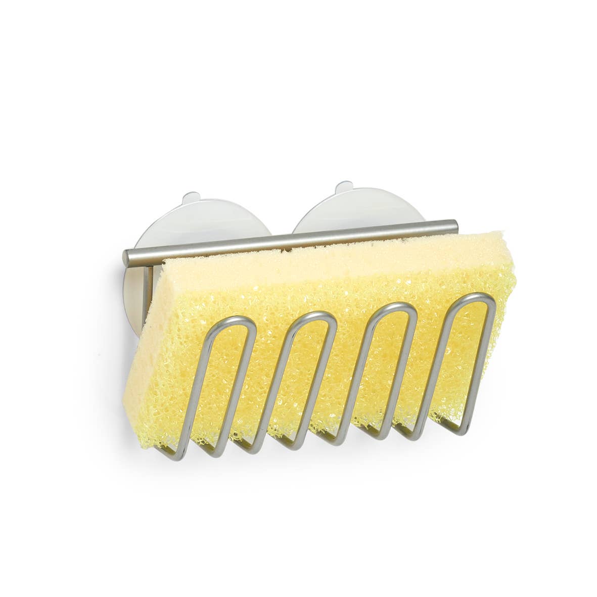silver Sponge holder with suction cups, metal for wholesale on Faire5