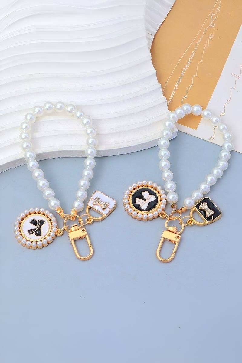 42POPS - Wholesale Keychain - Women's - .._ 0905 Elegant Pearl Phone Pendant Bag Charm Keychain SI-287536