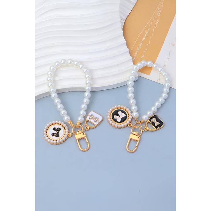 42POPS - Wholesale Keychain - Women's - .._ 0905 Elegant Pearl Phone Pendant Bag Charm Keychain SI-287536