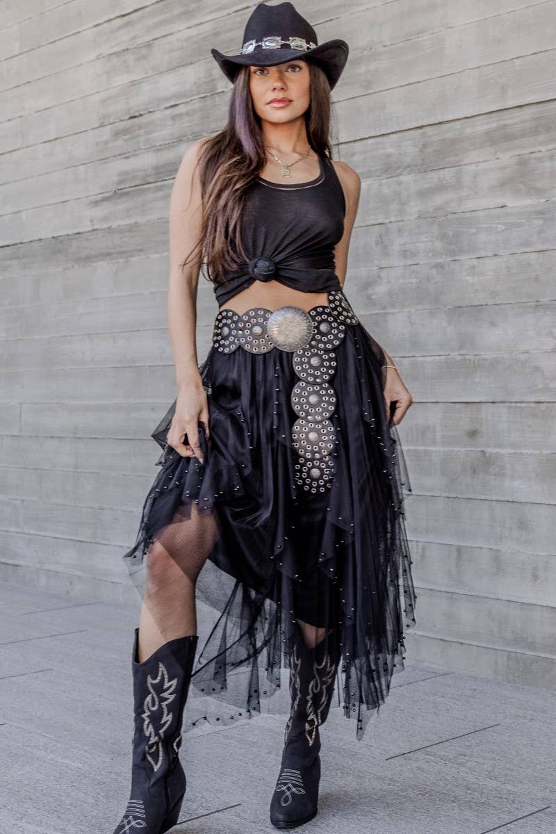 Verte – wholesale Skirt – Women’s – TULLE SKIRT WITH PEARL DETAIL_78S10204