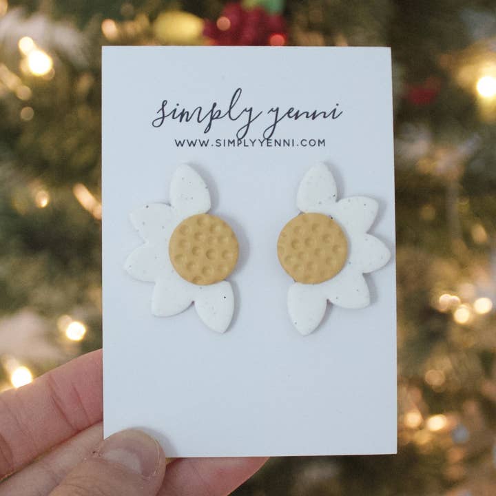Half Daisy Studs for wholesale by Simply Yenni