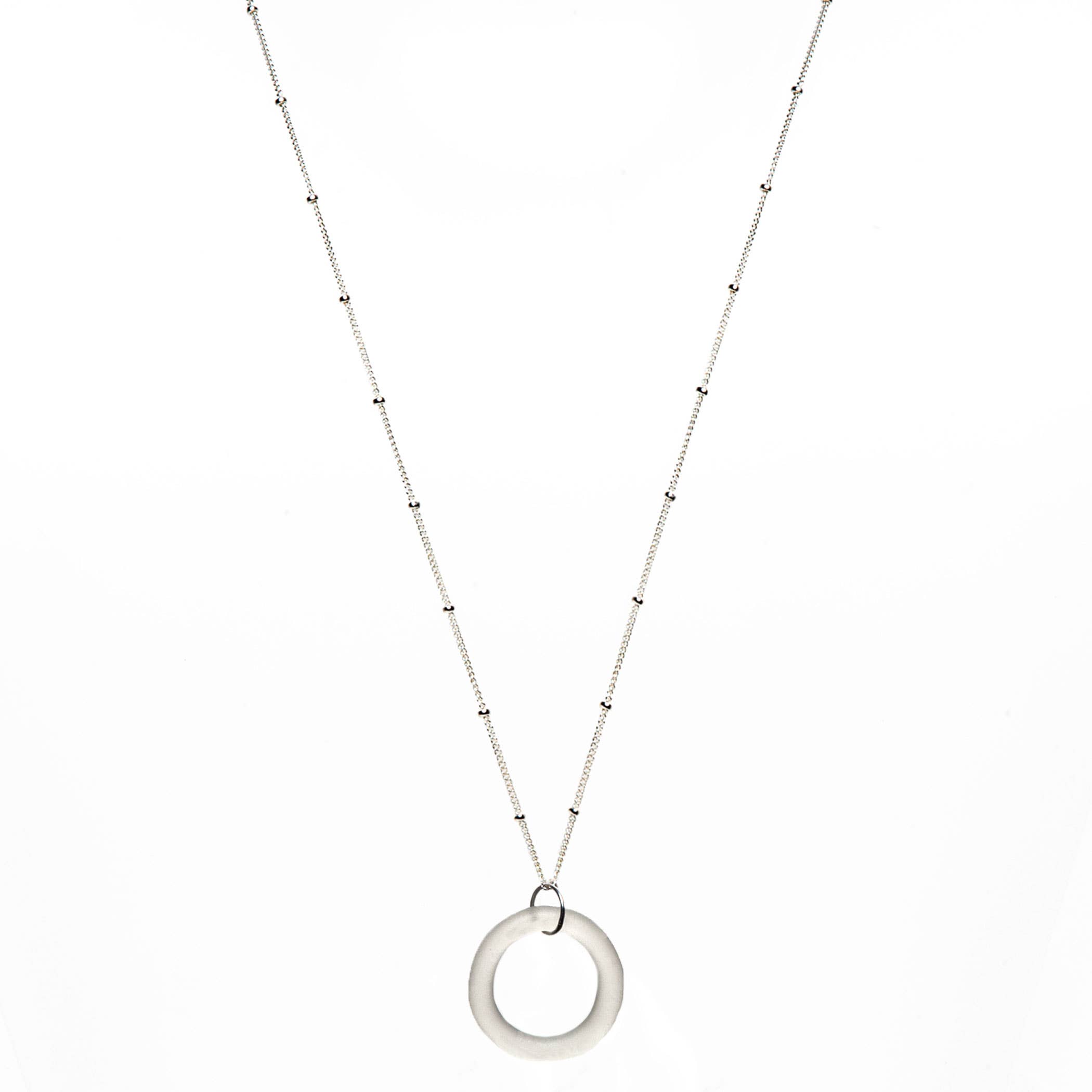 Smart Glass Recycled Jewelry - Wholesale Sieradenset - SET VAN 6 gerecyclede fles Seaglass Style ketting op sterling6