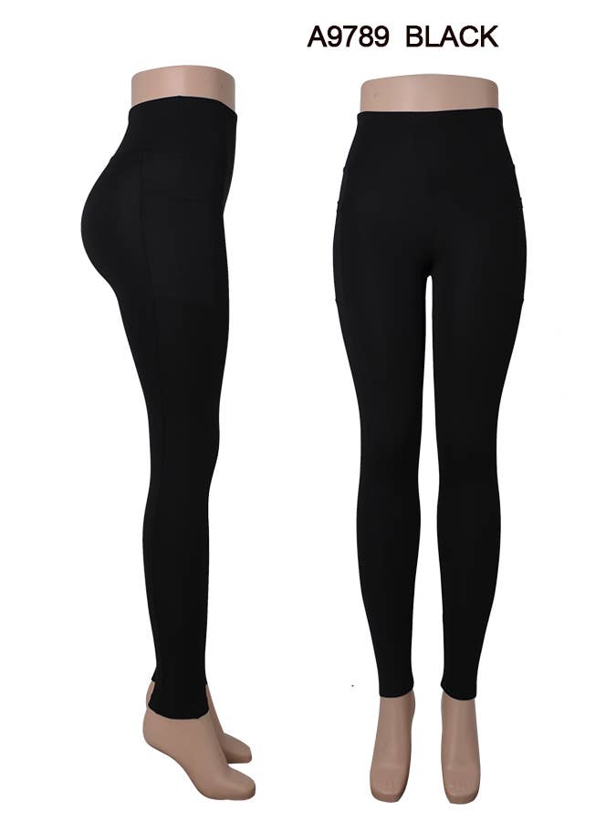 SSImport - Wholesale Athletic/Lounge Leggings - Women's - A9789 SPORTS LEGGING WITH SIDE POCKETS MIX SIZES 12PCS11