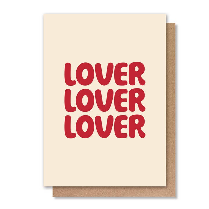 VALENTINE'S DAY LOVER LOVER LOVER GREETING CARD for wholesale by How Lovely