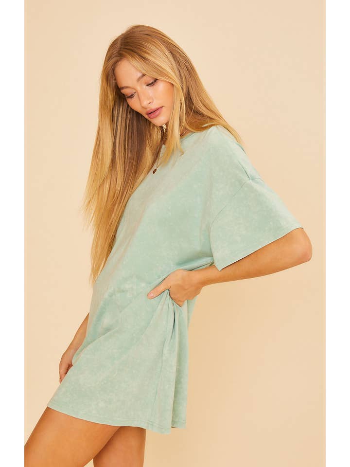 Baevely by Wellmade USA - Wholesale Tunic – Women’s - ACID WASH T-SHIRT14