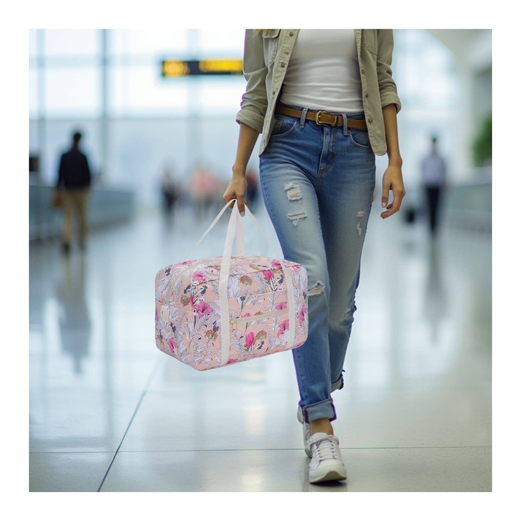 wandf – Saco de viagem - Mulher por atacado – Mala de Viagem Impressa 20L Armazenamento Sob o Assento para Companhias Aéreas37